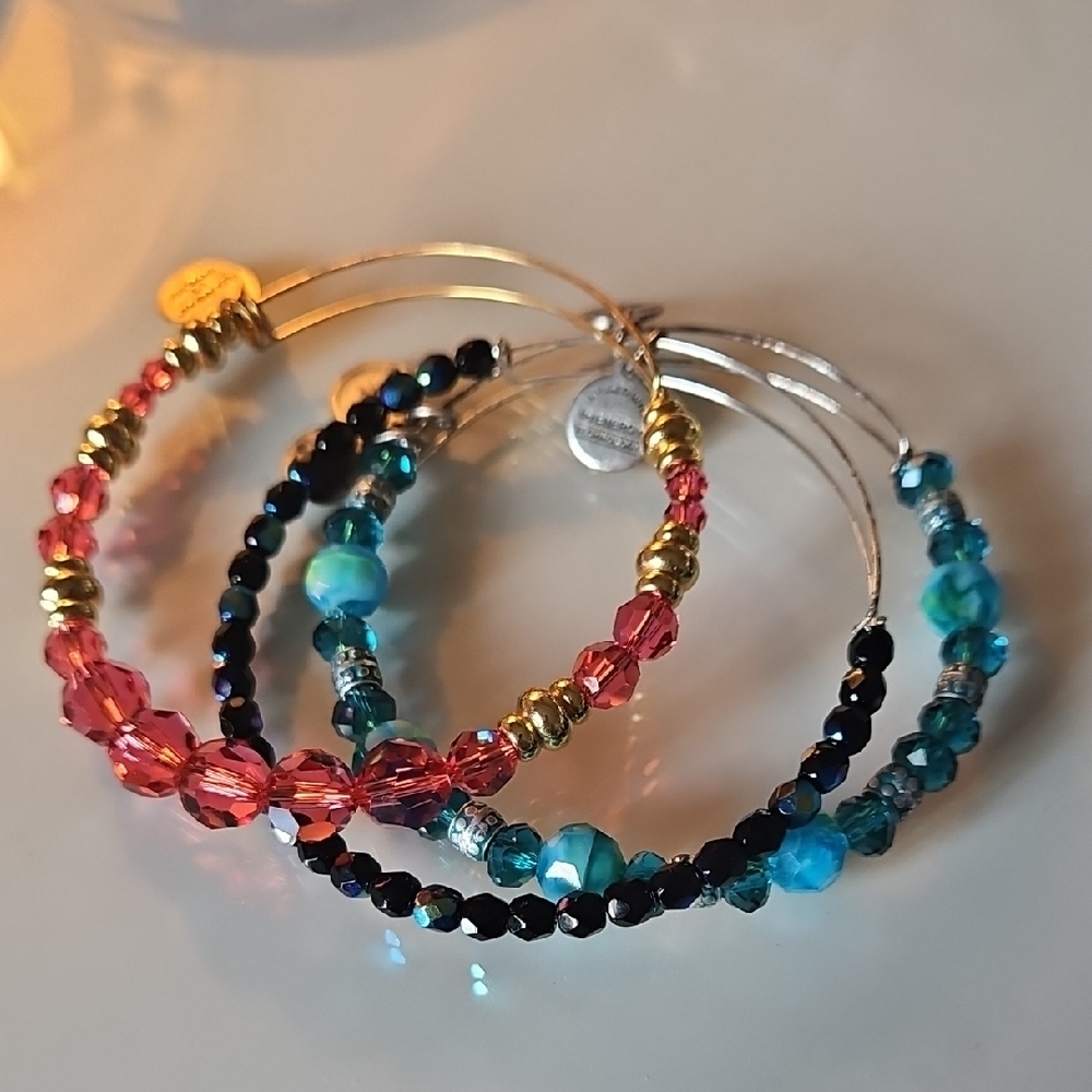 Alex And Ani Multicolor Beaded Bracelets